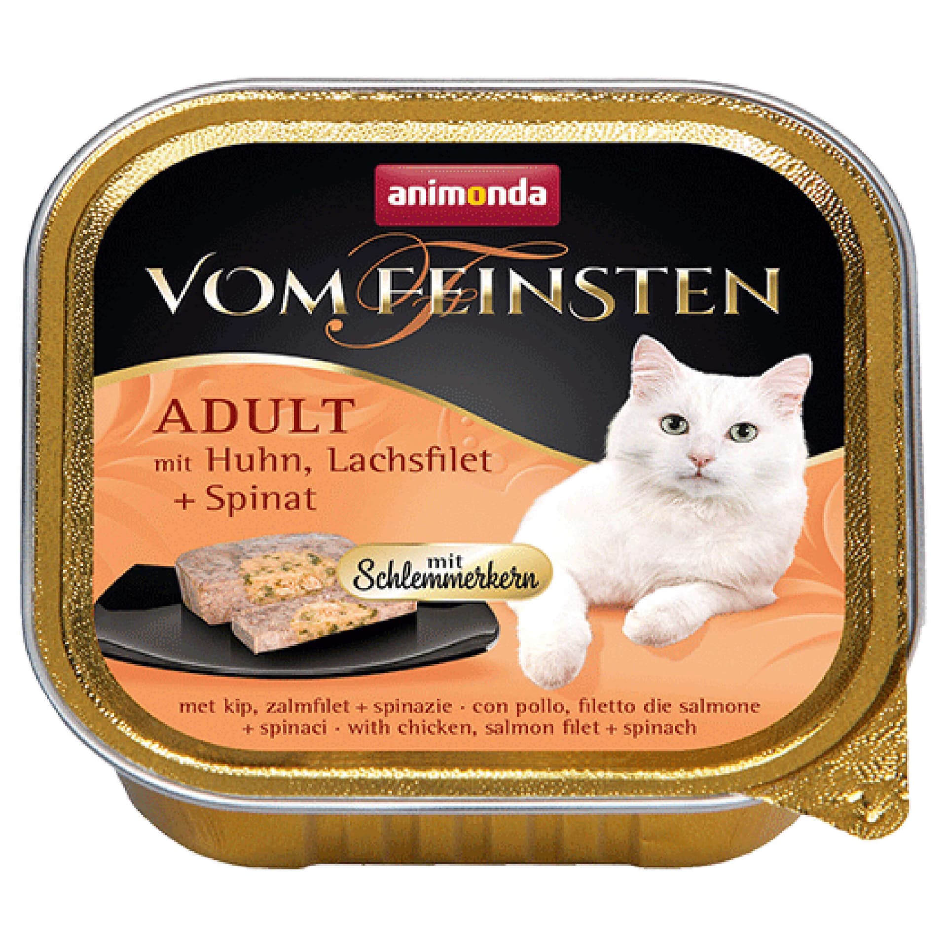 Vom Feinsten Schlemmerkern Adult Poulet, Saumon & Épinards