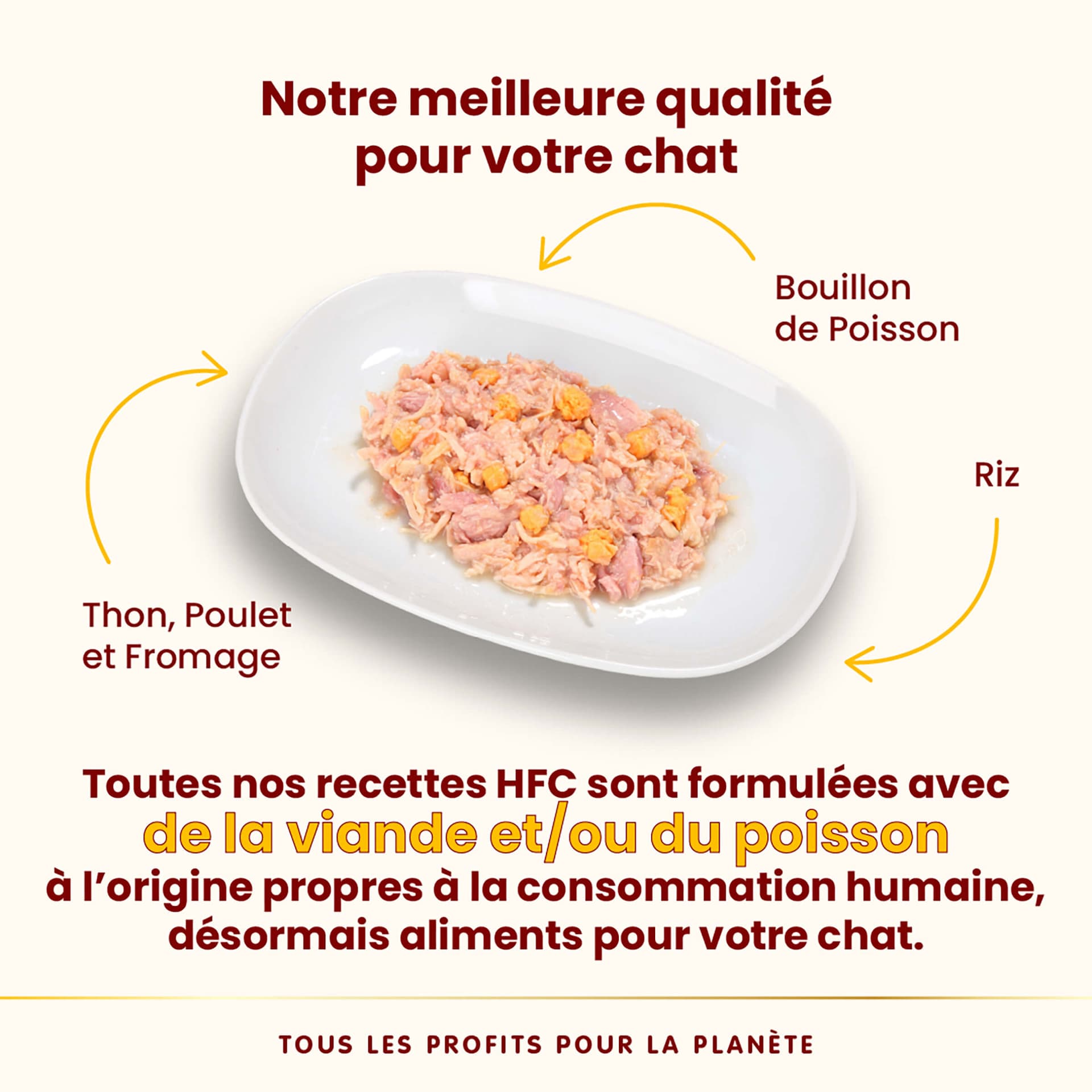 HFC Natural Thon, poulet et fromage
