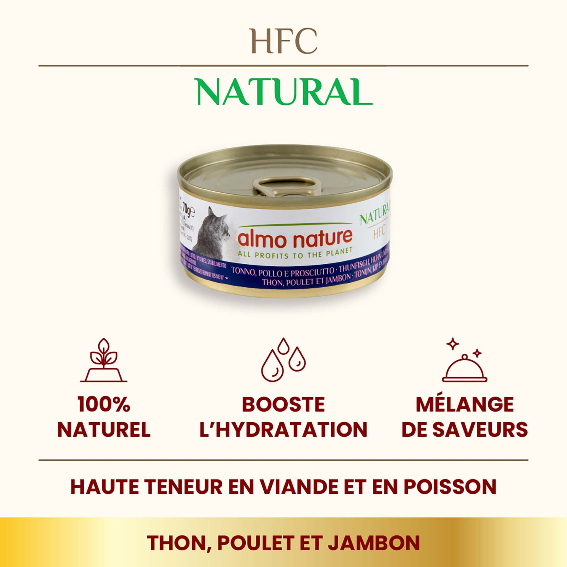 HFC Natural Thon, Poulet & Jambon