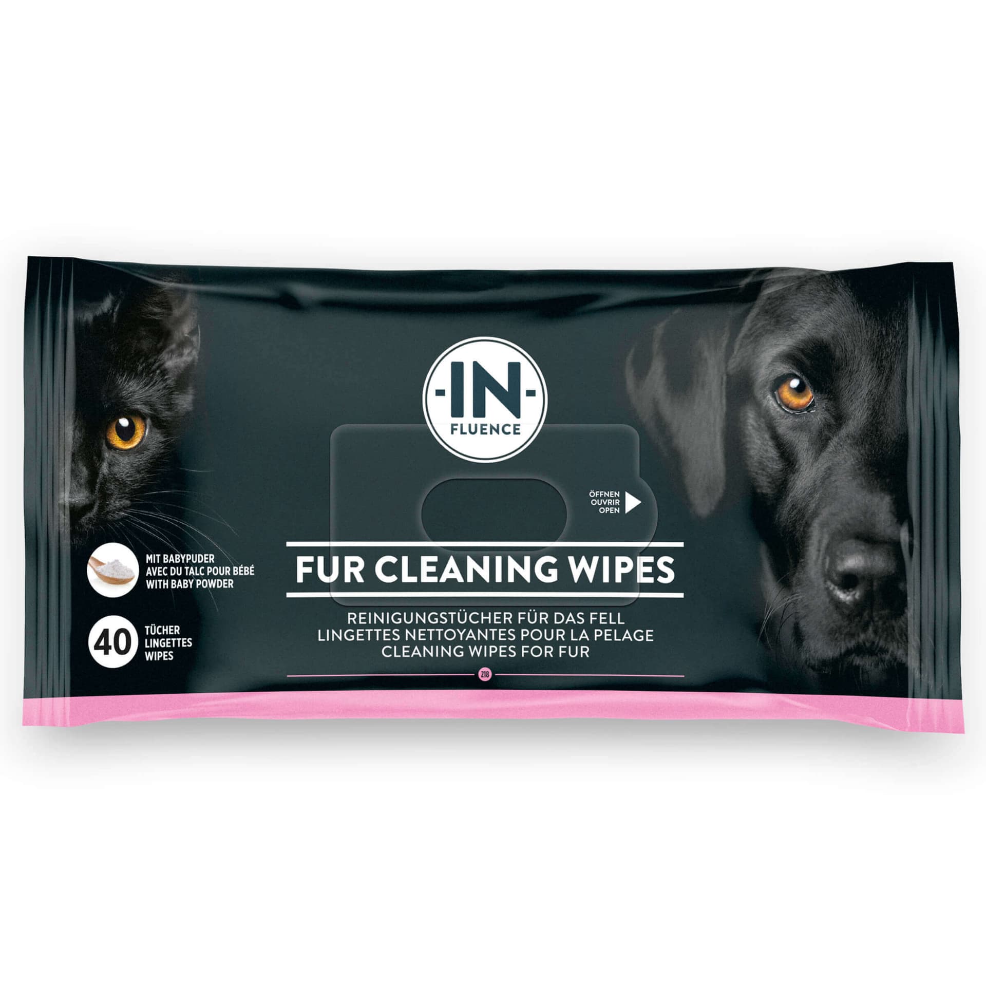 Lingettes nettoyantes pour le pelage CleaningWipes Talc pour bébé