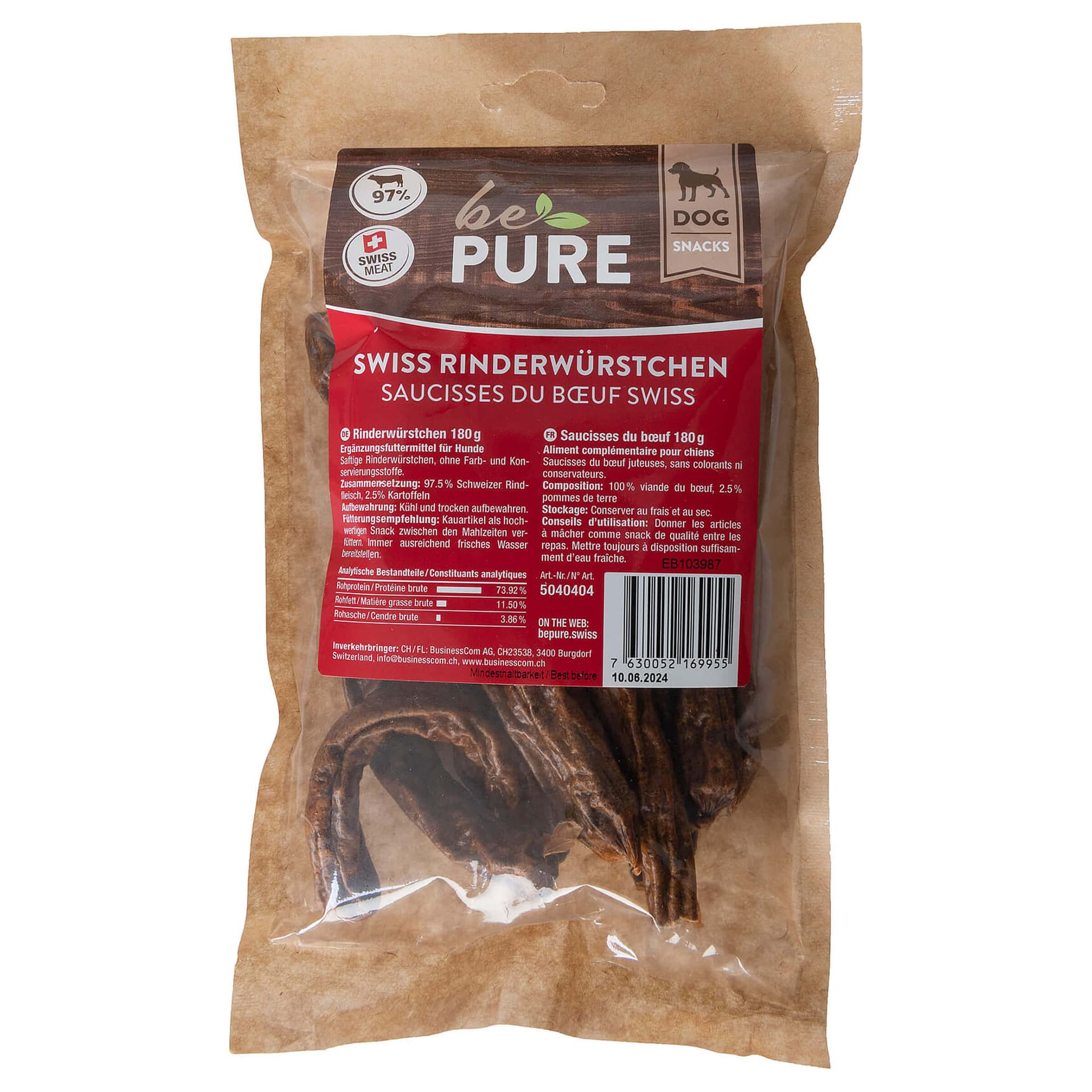 Swiss Saucisses de boeuf