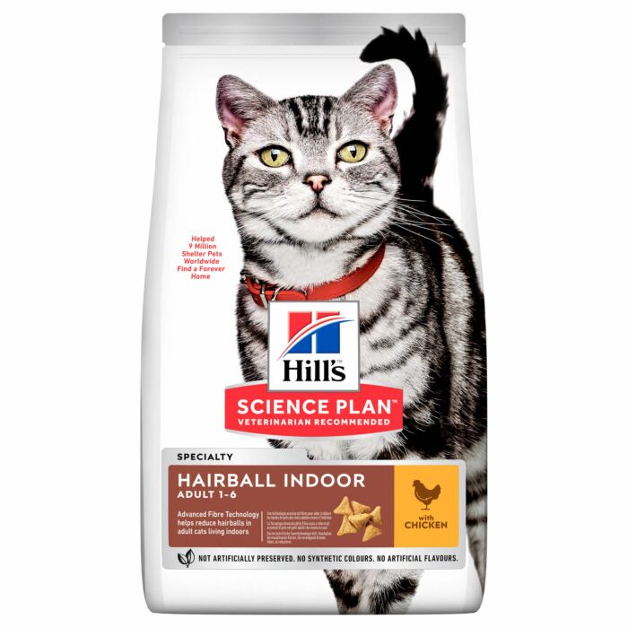 Hill's Chat Science Plan Aliment pour Chat Adulte Hairball Indoor