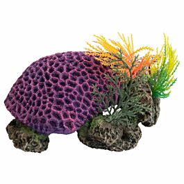 Deep Sea Aquariumdekoration Korallenriff violett 17.5x14.5x8.5cm