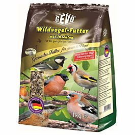 GEVO Nourriture pour oiseaux sauvages avec des insectes & chia 1kg