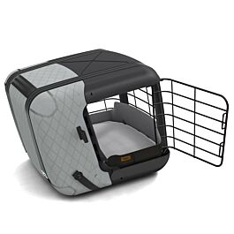 Auto Hundetransportbox Kleine Einzelbox Hundebox Transportbox Gitterbox  Fahrzeugbox Kofferraumbox Katzen Hunde Aluminium Trapez