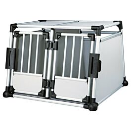 Trixie Doppel Transportbox Aluminium M-L
