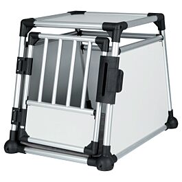 Box de transport, aluminium, M: 55 × 62 × 78 cm, argent/gris clair
