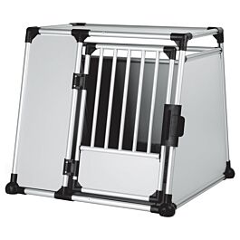Box de transport, aluminium, XL: 94 × 87 × 93 cm, argent/gris clair