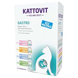 Kattovit Nourriture pour chats Multipack Gastro 12x85g 