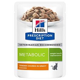 Hill's VET Chat Prescription Diet Metabolic Poulet en sachet 12x85g