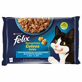 Felix Nourriture humide pour chat Sensations en gelée et mix de