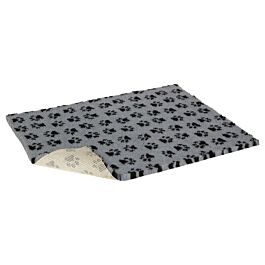QUALIDOG tapis pour chiens antidérapant gris avec pattes noires