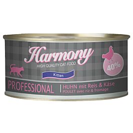 Harmony Cat Professional Nassfutter Kitten Poulet, Riz & Fromage