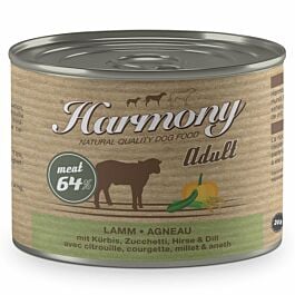Harmony Dog Natural Nassfutter Lamm mit Kürbis, Zucchini, Hirse & Dill