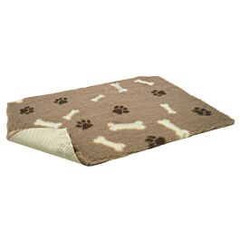 QUALIDOG tapis pour chiens antidérapant Mink avec os et pattes